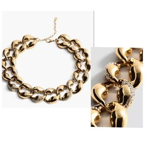 MANGO Crystal Embellished Collar Necklace